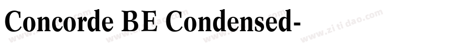 Concorde BE Condensed字体转换